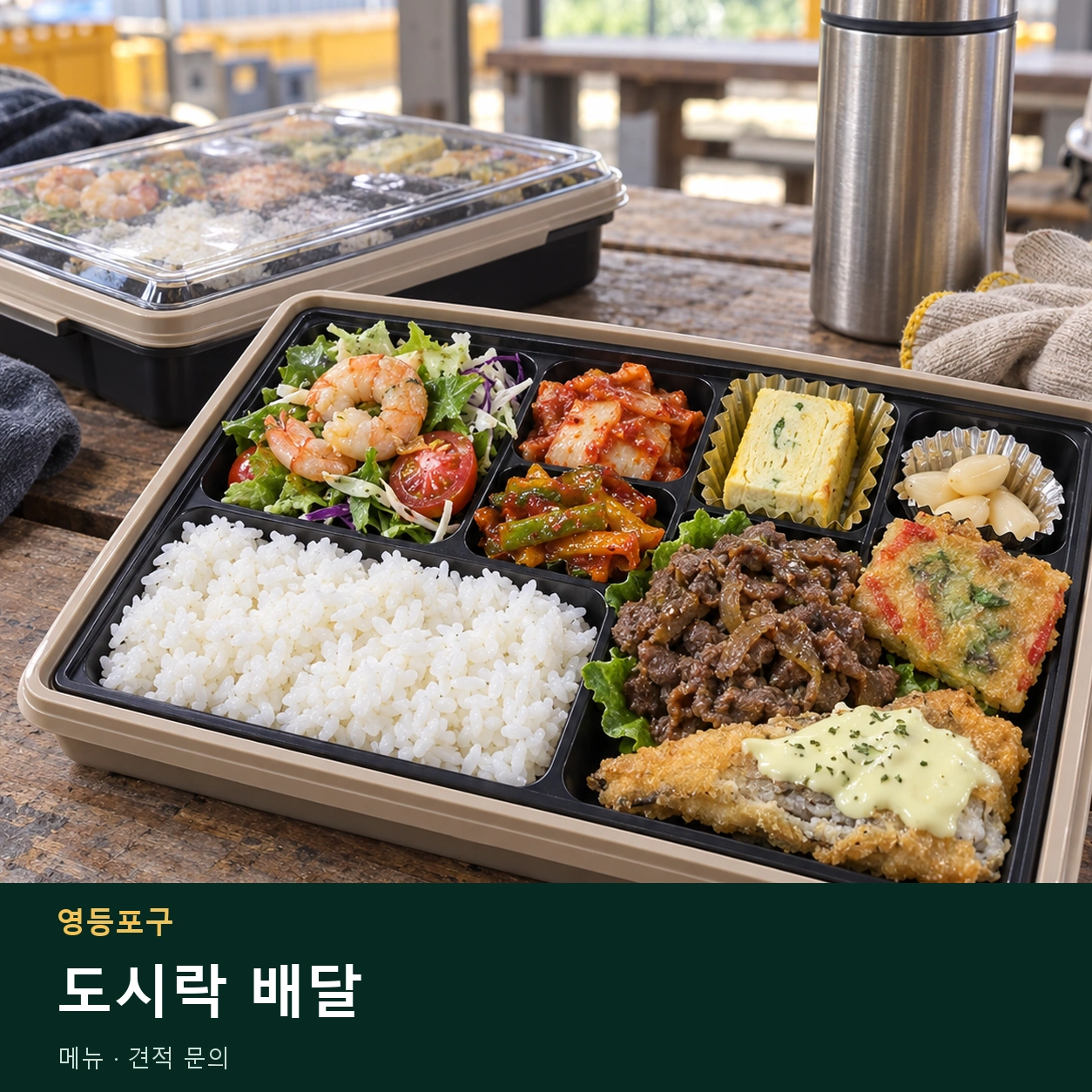 영등포구 도시락 배달 메뉴와 주문 목적 안내 이미지