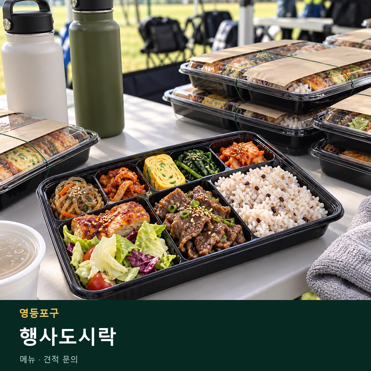 영등포구 행사도시락 메뉴와 주문 목적 안내 이미지