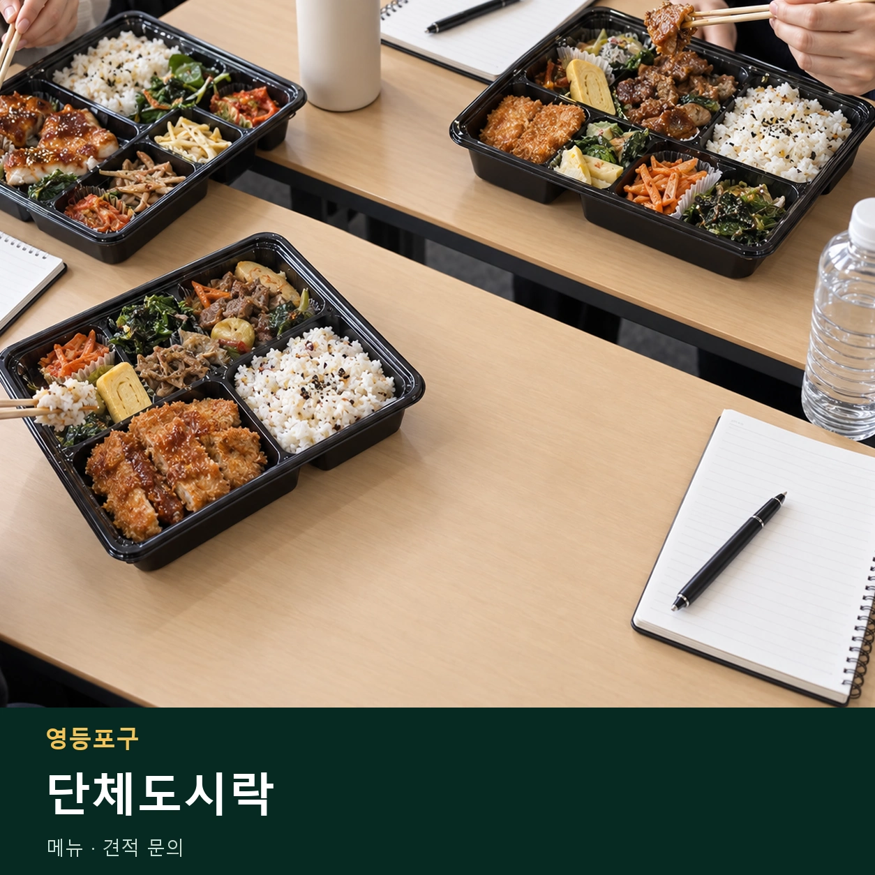 영등포구 단체도시락 메뉴와 주문 목적 안내 이미지