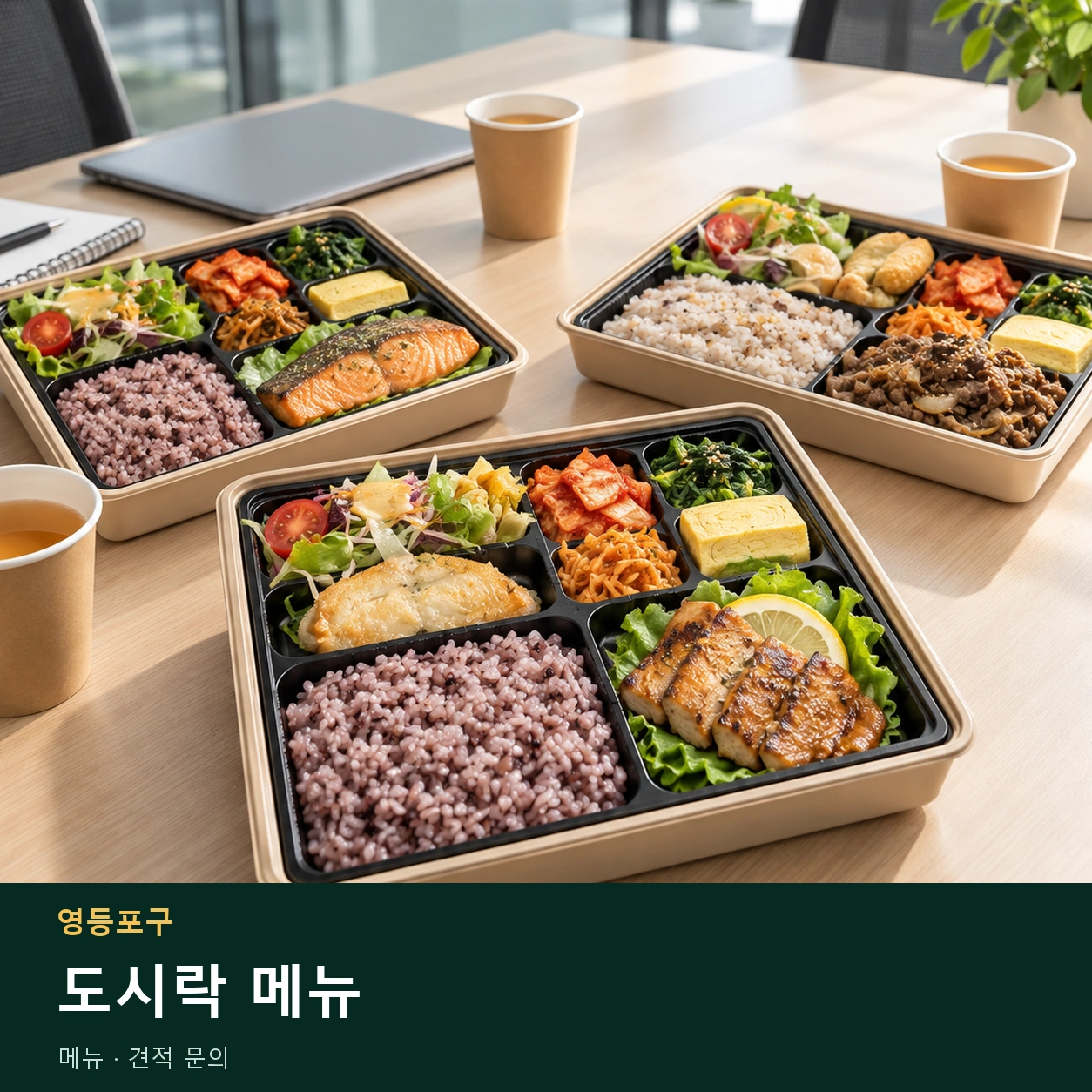 영등포구 도시락 메뉴 메뉴와 주문 목적 안내 이미지