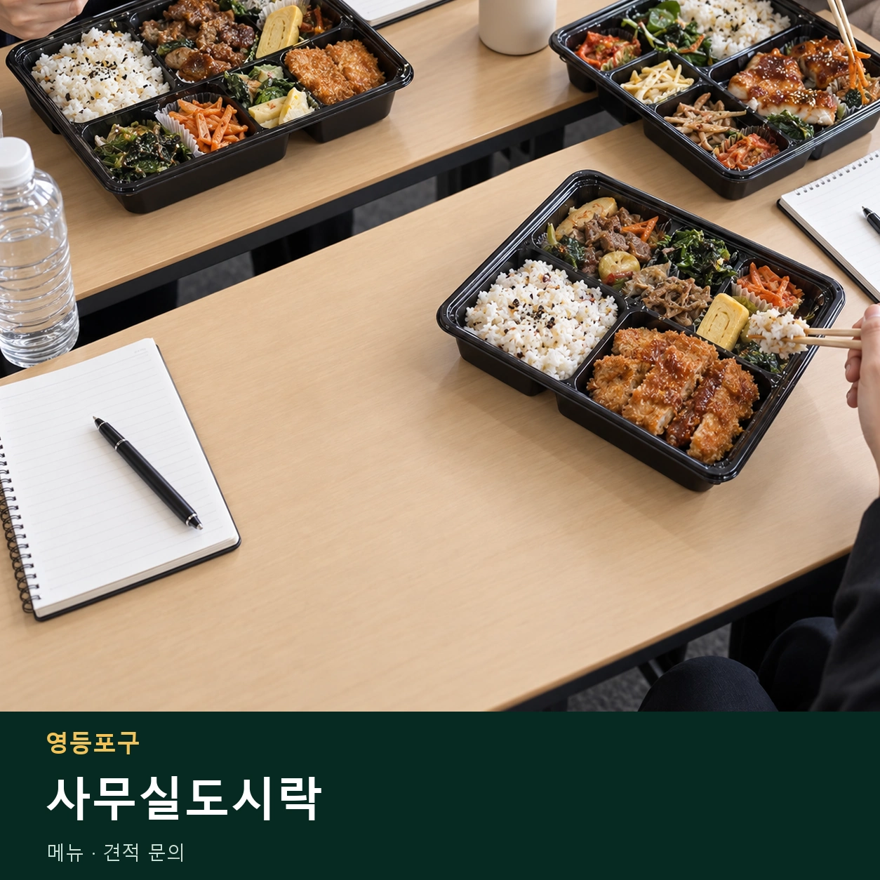 영등포구 사무실도시락 메뉴와 주문 목적 안내 이미지