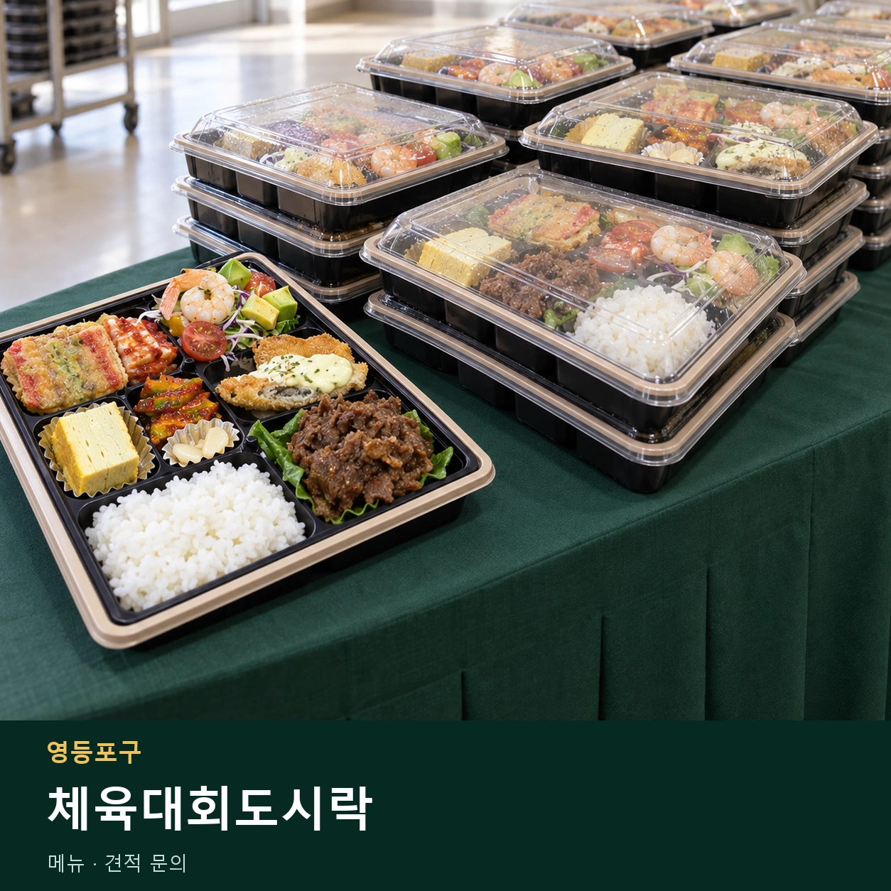 영등포구 체육대회도시락 메뉴와 주문 목적 안내 이미지